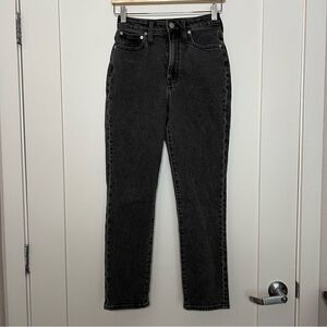 Madewell Jeans Womens 24 Dark Gray The Curvy Perfect Vintage Jean Stretch Denim